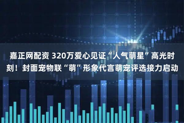 嘉正网配资 320万爱心见证“人气萌星”高光时刻！封面宠物联“萌”形象代言萌宠评选接力启动